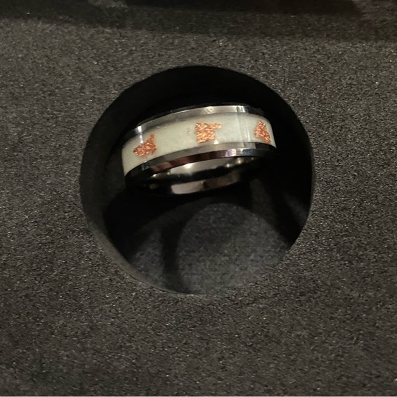 NWT Gentle Bands The Gunshot Tungsten Meteorite Men’s Wedding Band - Picture 3 of 7